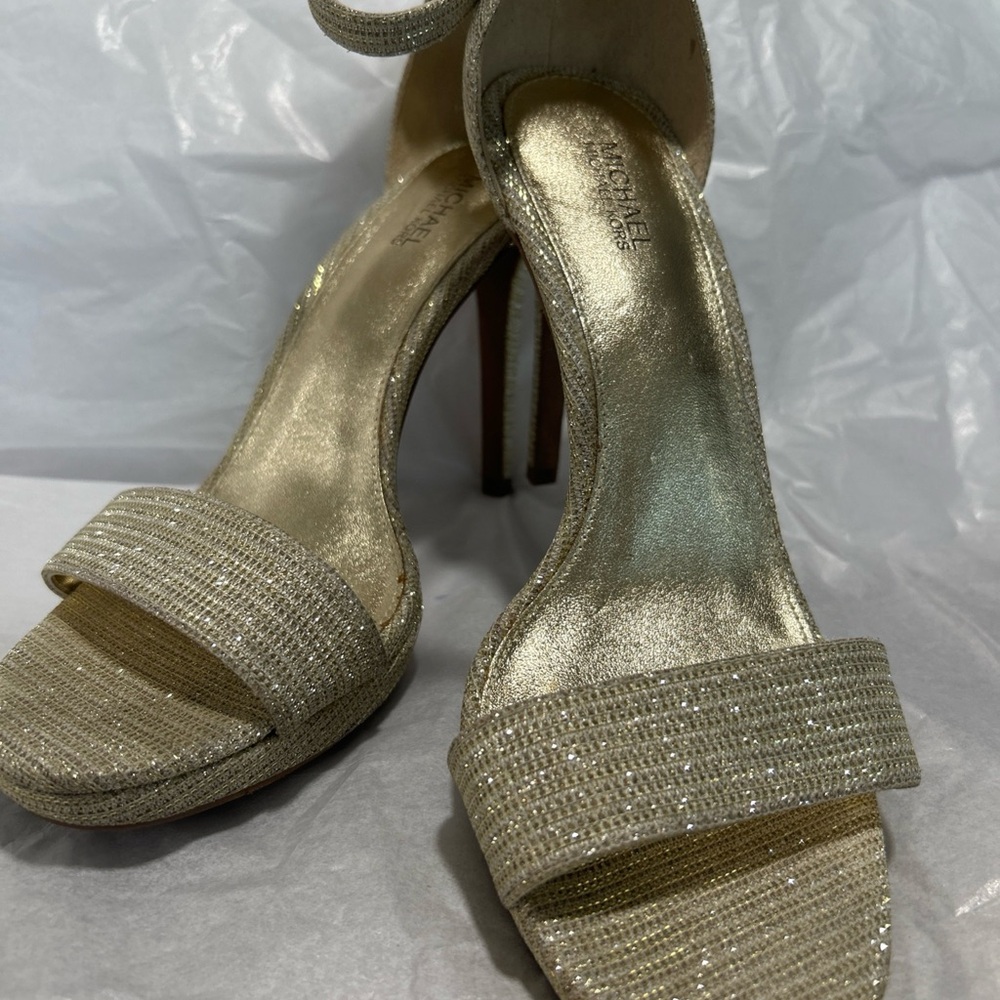 MICHAEL Michael Kors Gold Strappy Heels
